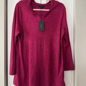 Cameo Brand Pink soft knit Long Sleeve hoodie Top